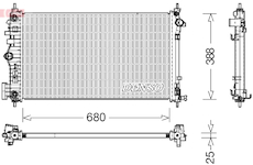 Chladič, chlazení motoru DENSO DRM15007