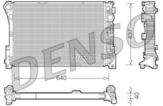 Chladič, chlazení motoru DENSO DRM17046