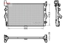 Chladič, chlazení motoru DENSO DRM17113