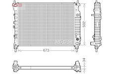 Chladič, chlazení motoru DENSO DRM20124
