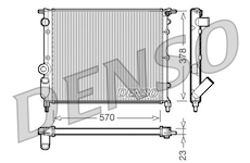 Chladič, chlazení motoru DENSO DRM23013
