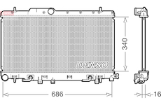 Chladič, chlazení motoru DENSO DRM36018