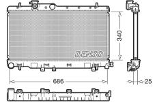 Chladič, chlazení motoru DENSO DRM36020