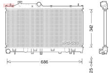 Chladič, chlazení motoru DENSO DRM36022