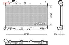 Chladič, chlazení motoru DENSO DRM36027