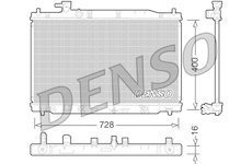 Chladič, chlazení motoru DENSO DRM40030