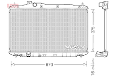 Chladič, chlazení motoru DENSO DRM40040