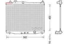 Chladič, chlazení motoru DENSO DRM40046