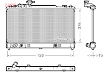 Chladič, chlazení motoru DENSO DRM44029