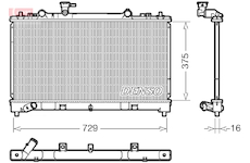 Chladič, chlazení motoru DENSO DRM44038