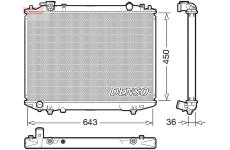 Chladič, chlazení motoru DENSO DRM44047