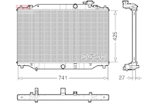 Chladič, chlazení motoru DENSO DRM44052