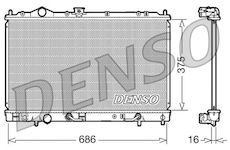 Chladič, chlazení motoru DENSO DRM45021