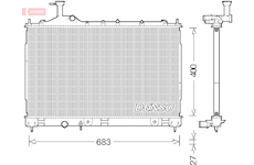 Chladič, chlazení motoru DENSO DRM45038