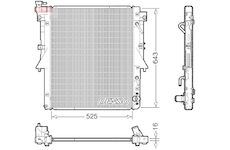 Chladič, chlazení motoru DENSO DRM45055