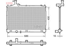 Chladič, chlazení motoru DENSO DRM45056