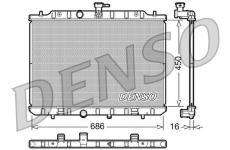 Chladič, chlazení motoru DENSO DRM46009