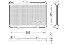 Chladič, chlazení motoru DENSO DRM46035