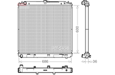 Chladič, chlazení motoru DENSO DRM46041