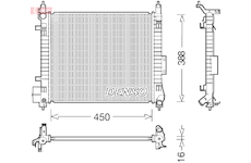 Chladič, chlazení motoru DENSO DRM46054