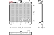 Chladič, chlazení motoru DENSO DRM46067