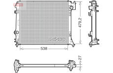 Chladič, chlazení motoru DENSO DRM46080