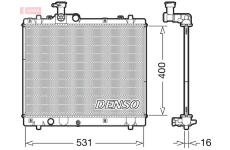 Chladič, chlazení motoru DENSO DRM47034