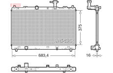 Chladič, chlazení motoru DENSO DRM47038