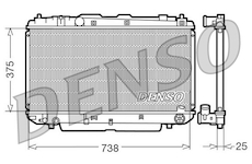 Chladič, chlazení motoru DENSO DRM50021