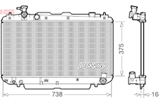 Chladič, chlazení motoru DENSO DRM50083