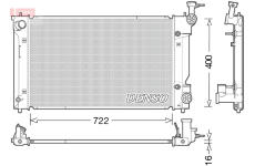 Chladič, chlazení motoru DENSO DRM50098