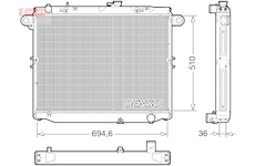 Chladič, chlazení motoru DENSO DRM50139