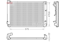 Chladič, chlazení motoru DENSO DRM51016