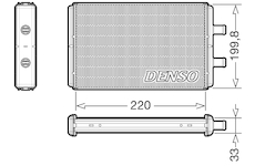 Výměník tepla, vnitřní vytápění DENSO DRR12016
