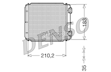 Výměník tepla, vnitřní vytápění DENSO DRR23018