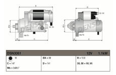 Startér DENSO DSN3061