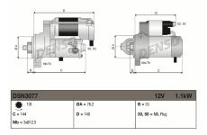 Startér DENSO DSN3077