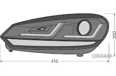 Hlavní světlomety - sada OSRAM LEDHL102-BKRHD