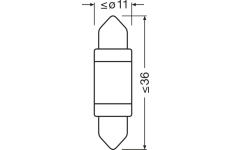 Zarovka, svetlo pro cteni (interier vozidla) OSRAM 6418DWP-1BL