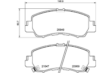 Sada brzdových destiček, kotoučová brzda MINTEX MDB4143