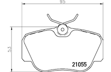 Sada brzdových destiček, kotoučová brzda MINTEX MDB1402