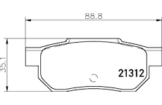 Sada brzdových destiček, kotoučová brzda MINTEX MDB1360