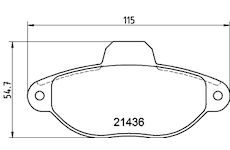 Sada brzdových destiček, kotoučová brzda MINTEX MDB3317