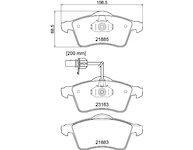 Sada brzdových destiček, kotoučová brzda MINTEX MDB2104