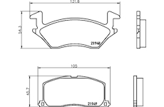 Sada brzdových destiček, kotoučová brzda MINTEX MDB1504