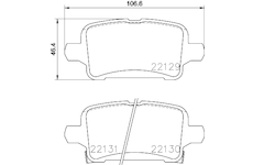 Sada brzdových destiček, kotoučová brzda MINTEX MDB3858