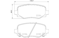 Sada brzdových destiček, kotoučová brzda MINTEX MDB3769