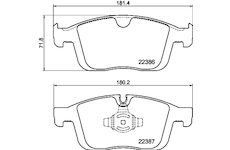 Sada brzdových destiček, kotoučová brzda MINTEX MDB3913