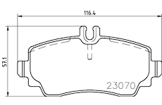 Sada brzdových destiček, kotoučová brzda MINTEX MDB2643