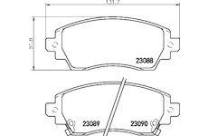 Sada brzdových destiček, kotoučová brzda MINTEX MDB2173